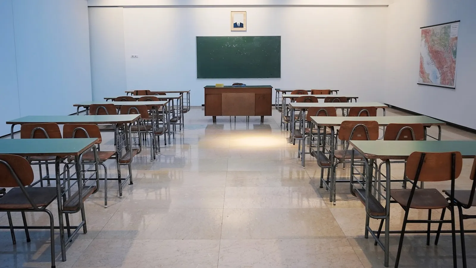 Modern classroom — real school environment
