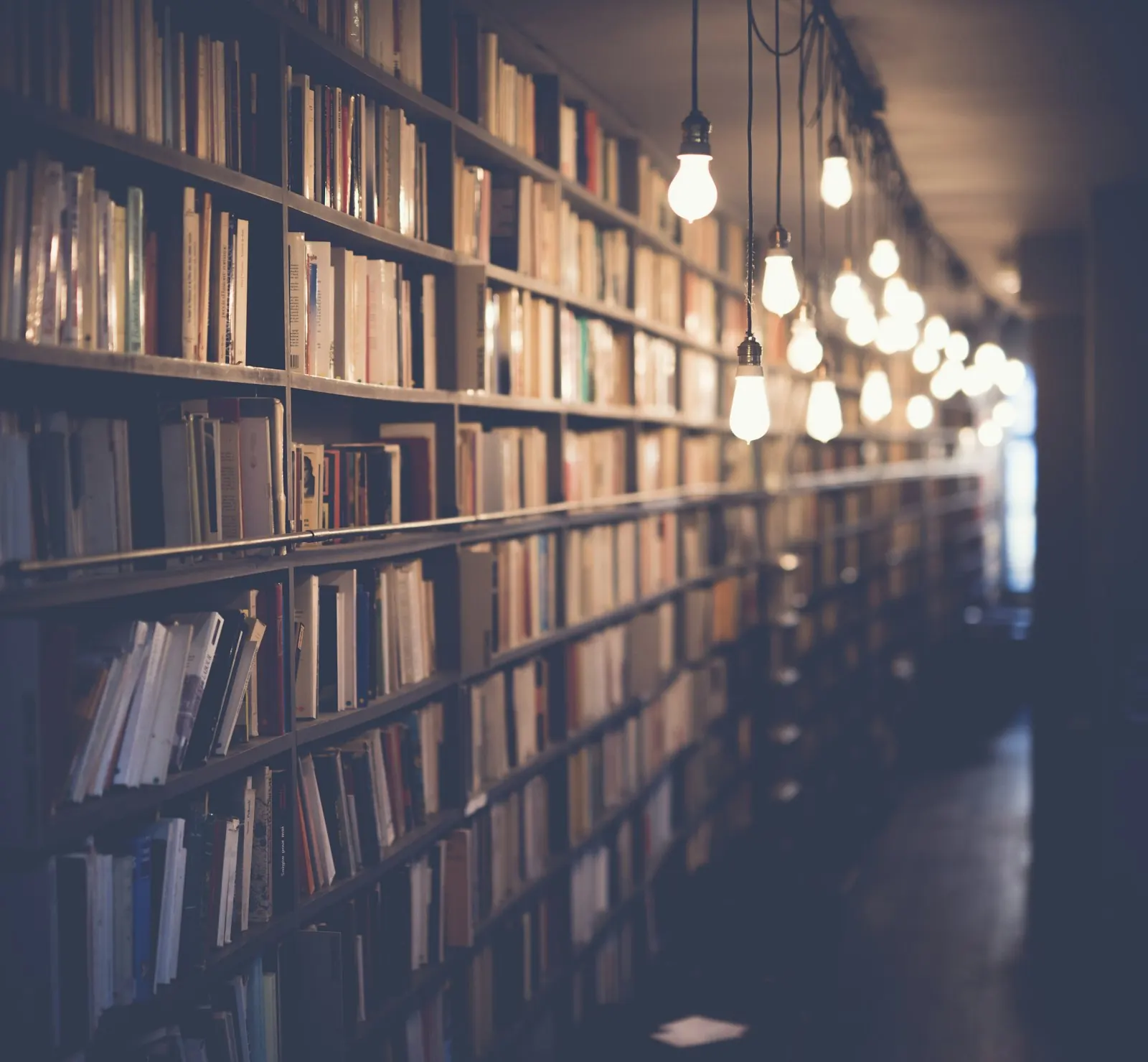 Students studying in a library